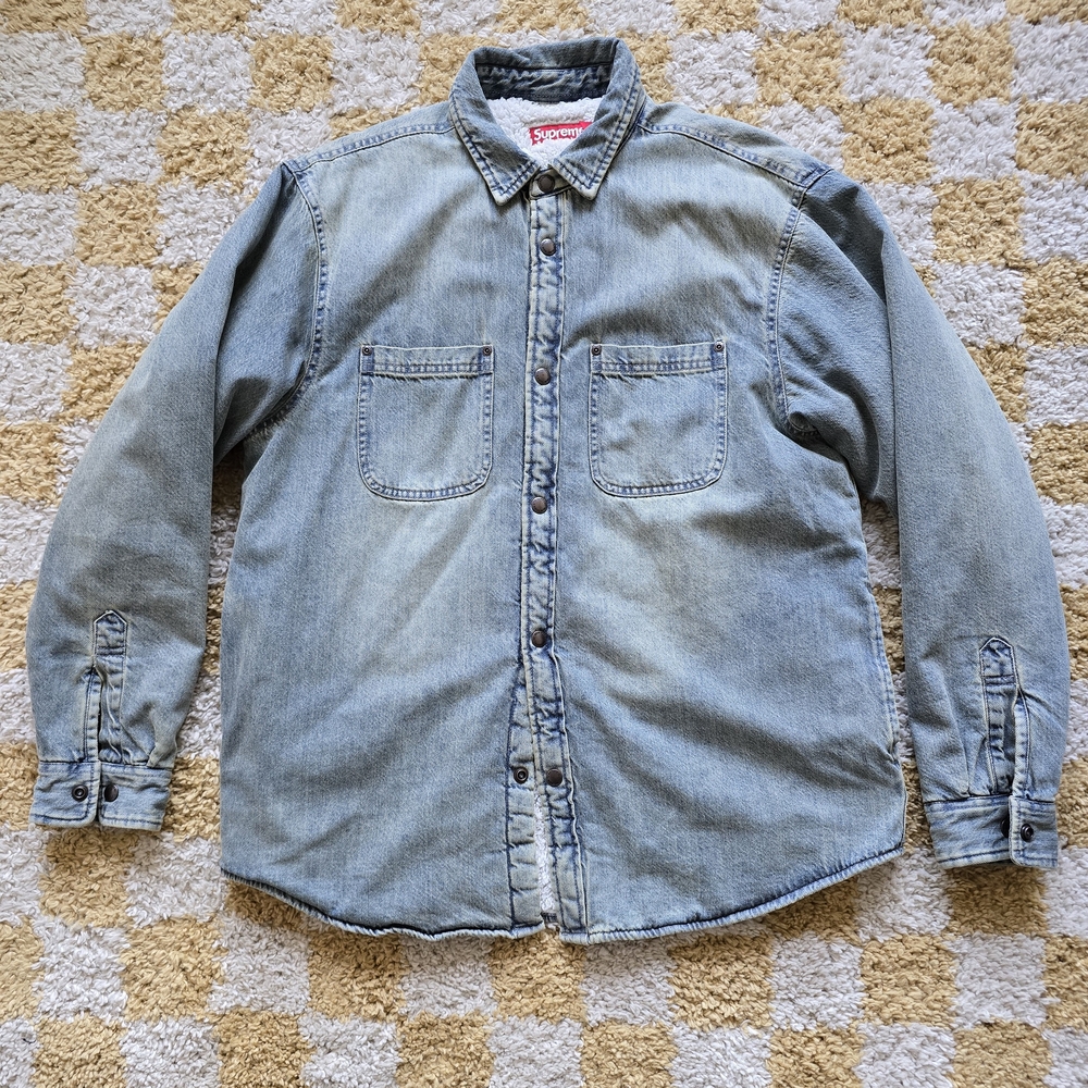 2024 Faux Shearling-Lined Work Shirt